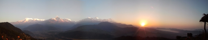 Sunrise over Pokhara